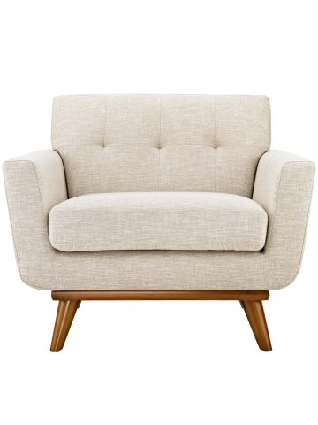Beige Fabric Armchair