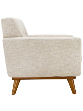 Beige Fabric Armchair