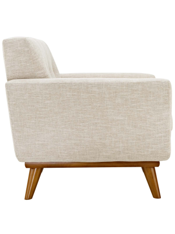 Beige Fabric Armchair