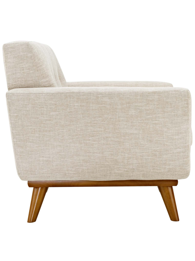Beige Fabric Armchair