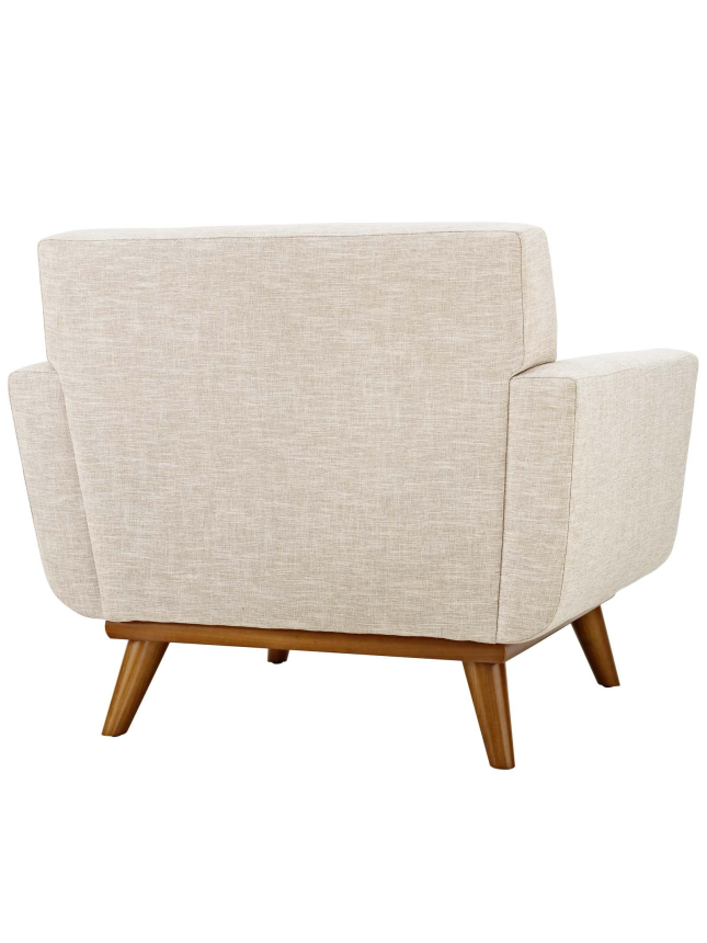 Beige Fabric Armchair