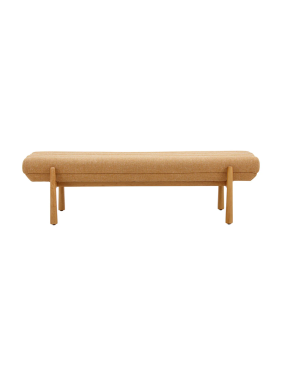 Linen Upholstered Bench, Simple and Textured